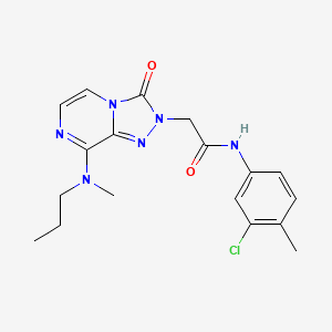 molecular formula C18H21ClN6O2 B6584676 N-(3-chloro-4-methylphenyl)-2-{8-[methyl(propyl)amino]-3-oxo-2H,3H-[1,2,4]triazolo[4,3-a]pyrazin-2-yl}acetamide CAS No. 1251586-16-9