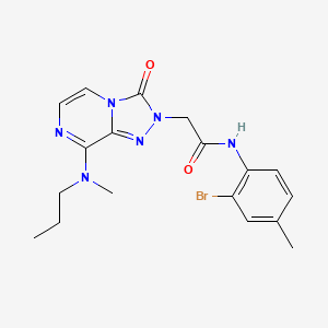 molecular formula C18H21BrN6O2 B6584678 N-(2-bromo-4-methylphenyl)-2-{8-[methyl(propyl)amino]-3-oxo-2H,3H-[1,2,4]triazolo[4,3-a]pyrazin-2-yl}acetamide CAS No. 1251552-11-0