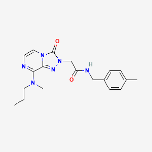 molecular formula C19H24N6O2 B6584685 2-{8-[methyl(propyl)amino]-3-oxo-2H,3H-[1,2,4]triazolo[4,3-a]pyrazin-2-yl}-N-[(4-methylphenyl)methyl]acetamide CAS No. 1251666-99-5