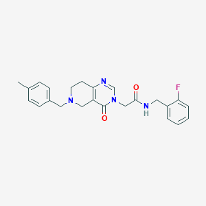 molecular formula C24H25FN4O2 B6584744 N-[(2-fluorophenyl)methyl]-2-{6-[(4-methylphenyl)methyl]-4-oxo-3H,4H,5H,6H,7H,8H-pyrido[4,3-d]pyrimidin-3-yl}acetamide CAS No. 1251683-78-9