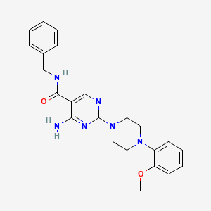 molecular formula C23H26N6O2 B6584801 4-amino-N-benzyl-2-[4-(2-methoxyphenyl)piperazin-1-yl]pyrimidine-5-carboxamide CAS No. 1251616-67-7