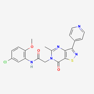 N-(5-chloro-2-methoxyphenyl)-2-[5-methyl-7-oxo-3-(pyridin-4-yl)-6H,7H-[1,2]thiazolo[4,5-d]pyrimidin-6-yl]acetamide