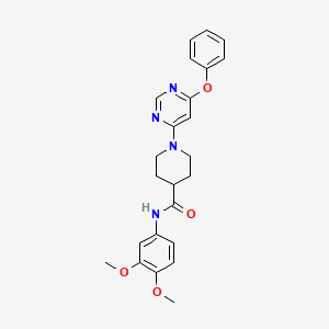 molecular formula C24H26N4O4 B6584825 N-(3,4-dimethoxyphenyl)-1-(6-phenoxypyrimidin-4-yl)piperidine-4-carboxamide CAS No. 1251697-10-5