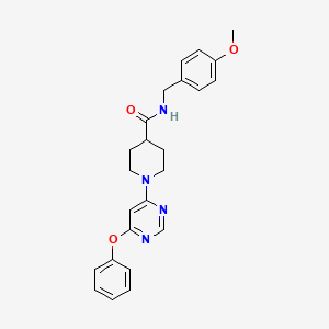 N-[(4-methoxyphenyl)methyl]-1-(6-phenoxypyrimidin-4-yl)piperidine-4-carboxamide