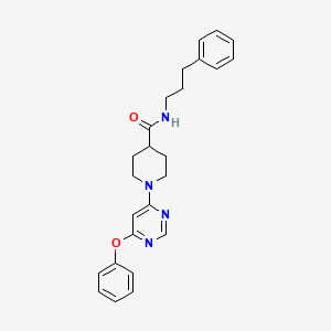 molecular formula C25H28N4O2 B6584844 1-(6-phenoxypyrimidin-4-yl)-N-(3-phenylpropyl)piperidine-4-carboxamide CAS No. 1115999-01-3