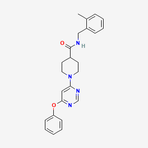 molecular formula C24H26N4O2 B6584850 N-[(2-methylphenyl)methyl]-1-(6-phenoxypyrimidin-4-yl)piperidine-4-carboxamide CAS No. 1251590-64-3