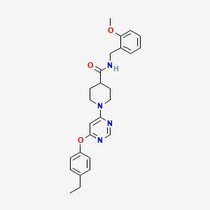 molecular formula C26H30N4O3 B6584858 1-[6-(4-ethylphenoxy)pyrimidin-4-yl]-N-[(2-methoxyphenyl)methyl]piperidine-4-carboxamide CAS No. 1115999-05-7
