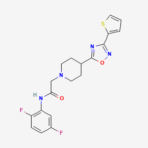 molecular formula C19H18F2N4O2S B6584964 N-(2,5-difluorophenyl)-2-{4-[3-(thiophen-2-yl)-1,2,4-oxadiazol-5-yl]piperidin-1-yl}acetamide CAS No. 1251703-79-3