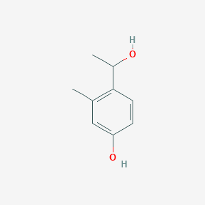 molecular formula C9H12O2 B065850 4-(1-Hydroxyethyl)-3-methylphenol CAS No. 166327-54-4