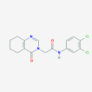 molecular formula C16H15Cl2N3O2 B6585062 N-(3,4-dichlorophenyl)-2-(4-oxo-3,4,5,6,7,8-hexahydroquinazolin-3-yl)acetamide CAS No. 1251629-16-9