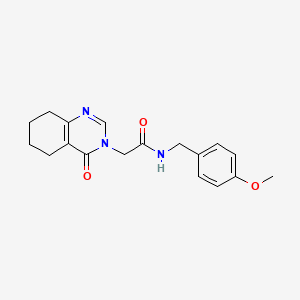 molecular formula C18H21N3O3 B6585068 N-[(4-methoxyphenyl)methyl]-2-(4-oxo-3,4,5,6,7,8-hexahydroquinazolin-3-yl)acetamide CAS No. 1251604-70-2