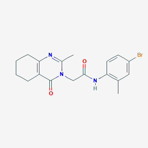 molecular formula C18H20BrN3O2 B6585077 N-(4-bromo-2-methylphenyl)-2-(2-methyl-4-oxo-3,4,5,6,7,8-hexahydroquinazolin-3-yl)acetamide CAS No. 1251546-75-4