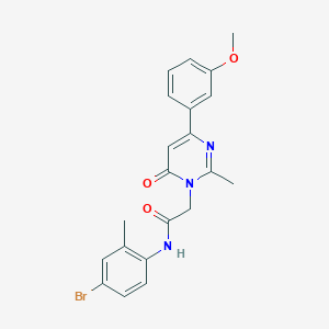 molecular formula C21H20BrN3O3 B6585078 N-(4-bromo-2-methylphenyl)-2-[4-(3-methoxyphenyl)-2-methyl-6-oxo-1,6-dihydropyrimidin-1-yl]acetamide CAS No. 1251670-83-3