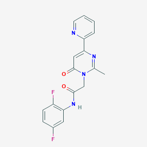 molecular formula C18H14F2N4O2 B6585079 N-(2,5-difluorophenyl)-2-[2-methyl-6-oxo-4-(pyridin-2-yl)-1,6-dihydropyrimidin-1-yl]acetamide CAS No. 1251678-77-9