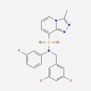 N-[(3,5-difluorophenyl)methyl]-N-(3-fluorophenyl)-3-methyl-[1,2,4]triazolo[4,3-a]pyridine-8-sulfonamide