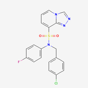 molecular formula C19H14ClFN4O2S B6585102 N-[(4-chlorophenyl)methyl]-N-(4-fluorophenyl)-[1,2,4]triazolo[4,3-a]pyridine-8-sulfonamide CAS No. 1251630-13-3