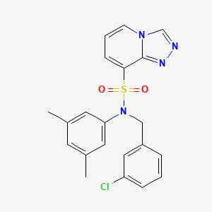 molecular formula C21H19ClN4O2S B6585109 N-[(3-chlorophenyl)methyl]-N-(3,5-dimethylphenyl)-[1,2,4]triazolo[4,3-a]pyridine-8-sulfonamide CAS No. 1251693-32-9