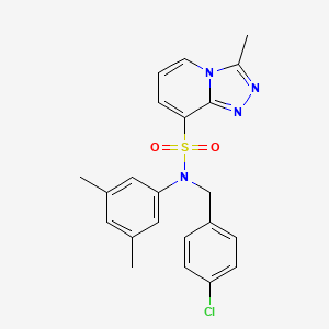 molecular formula C22H21ClN4O2S B6585117 N-[(4-chlorophenyl)methyl]-N-(3,5-dimethylphenyl)-3-methyl-[1,2,4]triazolo[4,3-a]pyridine-8-sulfonamide CAS No. 1251586-74-9