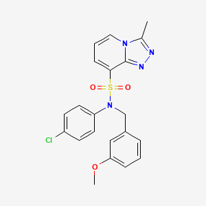 molecular formula C21H19ClN4O3S B6585133 N-(4-chlorophenyl)-N-[(3-methoxyphenyl)methyl]-3-methyl-[1,2,4]triazolo[4,3-a]pyridine-8-sulfonamide CAS No. 1251587-31-1