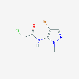 molecular formula C6H7BrClN3O B065852 N-(4-bromo-2-methylpyrazol-3-yl)-2-chloroacetamide CAS No. 183988-30-9