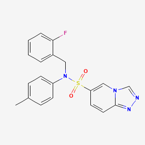 molecular formula C20H17FN4O2S B6585262 N-[(2-fluorophenyl)methyl]-N-(4-methylphenyl)-[1,2,4]triazolo[4,3-a]pyridine-6-sulfonamide CAS No. 1251699-13-4