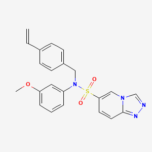 molecular formula C22H20N4O3S B6585267 N-[(4-ethenylphenyl)methyl]-N-(3-methoxyphenyl)-[1,2,4]triazolo[4,3-a]pyridine-6-sulfonamide CAS No. 1251545-58-0