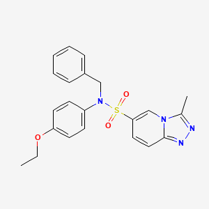 molecular formula C22H22N4O3S B6585269 N-benzyl-N-(4-ethoxyphenyl)-3-methyl-[1,2,4]triazolo[4,3-a]pyridine-6-sulfonamide CAS No. 1251633-10-9