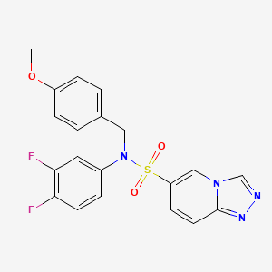 molecular formula C20H16F2N4O3S B6585284 N-(3,4-difluorophenyl)-N-[(4-methoxyphenyl)methyl]-[1,2,4]triazolo[4,3-a]pyridine-6-sulfonamide CAS No. 1251705-04-0
