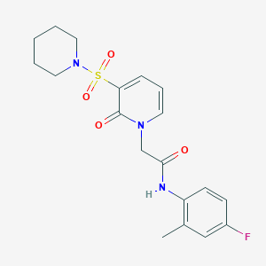 molecular formula C19H22FN3O4S B6585321 N-(4-fluoro-2-methylphenyl)-2-[2-oxo-3-(piperidine-1-sulfonyl)-1,2-dihydropyridin-1-yl]acetamide CAS No. 1251694-52-6