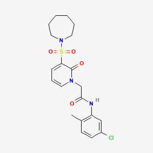 molecular formula C20H24ClN3O4S B6585352 2-[3-(azepane-1-sulfonyl)-2-oxo-1,2-dihydropyridin-1-yl]-N-(5-chloro-2-methylphenyl)acetamide CAS No. 1251670-88-8