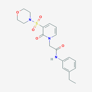 molecular formula C19H23N3O5S B6585354 N-(3-ethylphenyl)-2-[3-(morpholine-4-sulfonyl)-2-oxo-1,2-dihydropyridin-1-yl]acetamide CAS No. 1251609-77-4