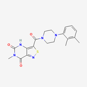 molecular formula C19H21N5O3S B6585406 3-[4-(2,3-dimethylphenyl)piperazine-1-carbonyl]-6-methyl-4H,5H,6H,7H-[1,2]thiazolo[4,3-d]pyrimidine-5,7-dione CAS No. 1251630-22-4