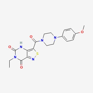 molecular formula C19H21N5O4S B6585413 6-ethyl-3-[4-(4-methoxyphenyl)piperazine-1-carbonyl]-4H,5H,6H,7H-[1,2]thiazolo[4,3-d]pyrimidine-5,7-dione CAS No. 1251623-67-2