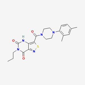 molecular formula C21H25N5O3S B6585427 3-[4-(2,4-dimethylphenyl)piperazine-1-carbonyl]-6-propyl-4H,5H,6H,7H-[1,2]thiazolo[4,3-d]pyrimidine-5,7-dione CAS No. 1251682-29-7