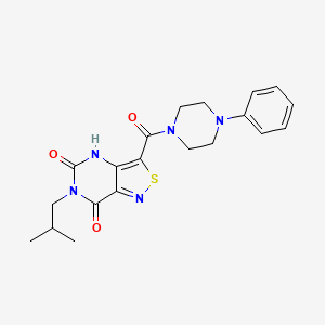 molecular formula C20H23N5O3S B6585451 6-(2-methylpropyl)-3-(4-phenylpiperazine-1-carbonyl)-4H,5H,6H,7H-[1,2]thiazolo[4,3-d]pyrimidine-5,7-dione CAS No. 1251705-43-7