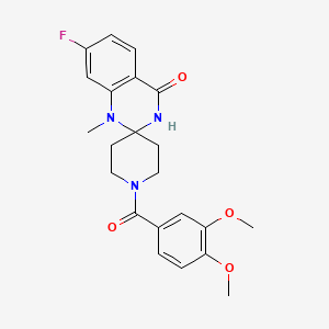 molecular formula C22H24FN3O4 B6585479 1-(3,4-dimethoxybenzoyl)-7'-fluoro-1'-methyl-3',4'-dihydro-1'H-spiro[piperidine-4,2'-quinazoline]-4'-one CAS No. 1251624-73-3