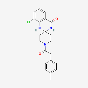 molecular formula C21H22ClN3O2 B6585481 8'-chloro-1-[2-(4-methylphenyl)acetyl]-3',4'-dihydro-1'H-spiro[piperidine-4,2'-quinazoline]-4'-one CAS No. 1251696-94-2