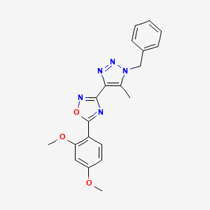molecular formula C20H19N5O3 B6585485 3-(1-benzyl-5-methyl-1H-1,2,3-triazol-4-yl)-5-(2,4-dimethoxyphenyl)-1,2,4-oxadiazole CAS No. 1251625-13-4