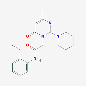 molecular formula C20H26N4O2 B6585515 N-(2-ethylphenyl)-2-[4-methyl-6-oxo-2-(piperidin-1-yl)-1,6-dihydropyrimidin-1-yl]acetamide CAS No. 1251621-16-5