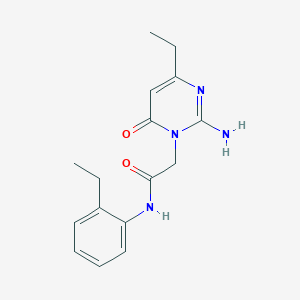 molecular formula C16H20N4O2 B6585516 2-(2-amino-4-ethyl-6-oxo-1,6-dihydropyrimidin-1-yl)-N-(2-ethylphenyl)acetamide CAS No. 1251574-97-6