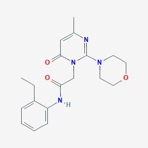 molecular formula C19H24N4O3 B6585547 N-(2-ethylphenyl)-2-[4-methyl-2-(morpholin-4-yl)-6-oxo-1,6-dihydropyrimidin-1-yl]acetamide CAS No. 1251711-01-9