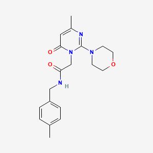 molecular formula C19H24N4O3 B6585560 2-[4-methyl-2-(morpholin-4-yl)-6-oxo-1,6-dihydropyrimidin-1-yl]-N-[(4-methylphenyl)methyl]acetamide CAS No. 1251553-59-9