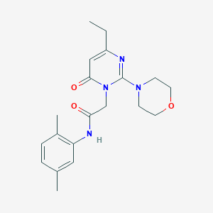 molecular formula C20H26N4O3 B6585563 N-(2,5-dimethylphenyl)-2-[4-ethyl-2-(morpholin-4-yl)-6-oxo-1,6-dihydropyrimidin-1-yl]acetamide CAS No. 1251610-44-2