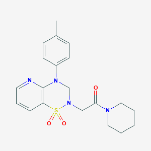 molecular formula C20H24N4O3S B6585608 4-(4-methylphenyl)-2-[2-oxo-2-(piperidin-1-yl)ethyl]-2H,3H,4H-1lambda6-pyrido[2,3-e][1,2,4]thiadiazine-1,1-dione CAS No. 1251623-89-8