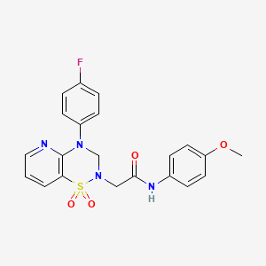 2-[4-(4-fluorophenyl)-1,1-dioxo-2H,3H,4H-1lambda6-pyrido[2,3-e][1,2,4]thiadiazin-2-yl]-N-(4-methoxyphenyl)acetamide