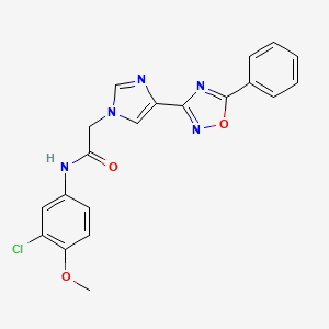 molecular formula C20H16ClN5O3 B6585635 N-(3-chloro-4-methoxyphenyl)-2-[4-(5-phenyl-1,2,4-oxadiazol-3-yl)-1H-imidazol-1-yl]acetamide CAS No. 1251562-06-7