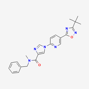 N-benzyl-1-[5-(3-tert-butyl-1,2,4-oxadiazol-5-yl)pyridin-2-yl]-N-methyl-1H-imidazole-4-carboxamide