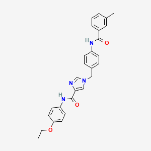 molecular formula C27H26N4O3 B6585909 N-(4-ethoxyphenyl)-1-{[4-(3-methylbenzamido)phenyl]methyl}-1H-imidazole-4-carboxamide CAS No. 1251608-18-0