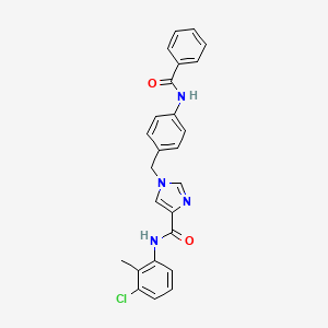molecular formula C25H21ClN4O2 B6585923 1-[(4-benzamidophenyl)methyl]-N-(3-chloro-2-methylphenyl)-1H-imidazole-4-carboxamide CAS No. 1251561-40-6