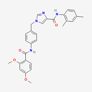1-{[4-(2,4-dimethoxybenzamido)phenyl]methyl}-N-(2,4-dimethylphenyl)-1H-imidazole-4-carboxamide
